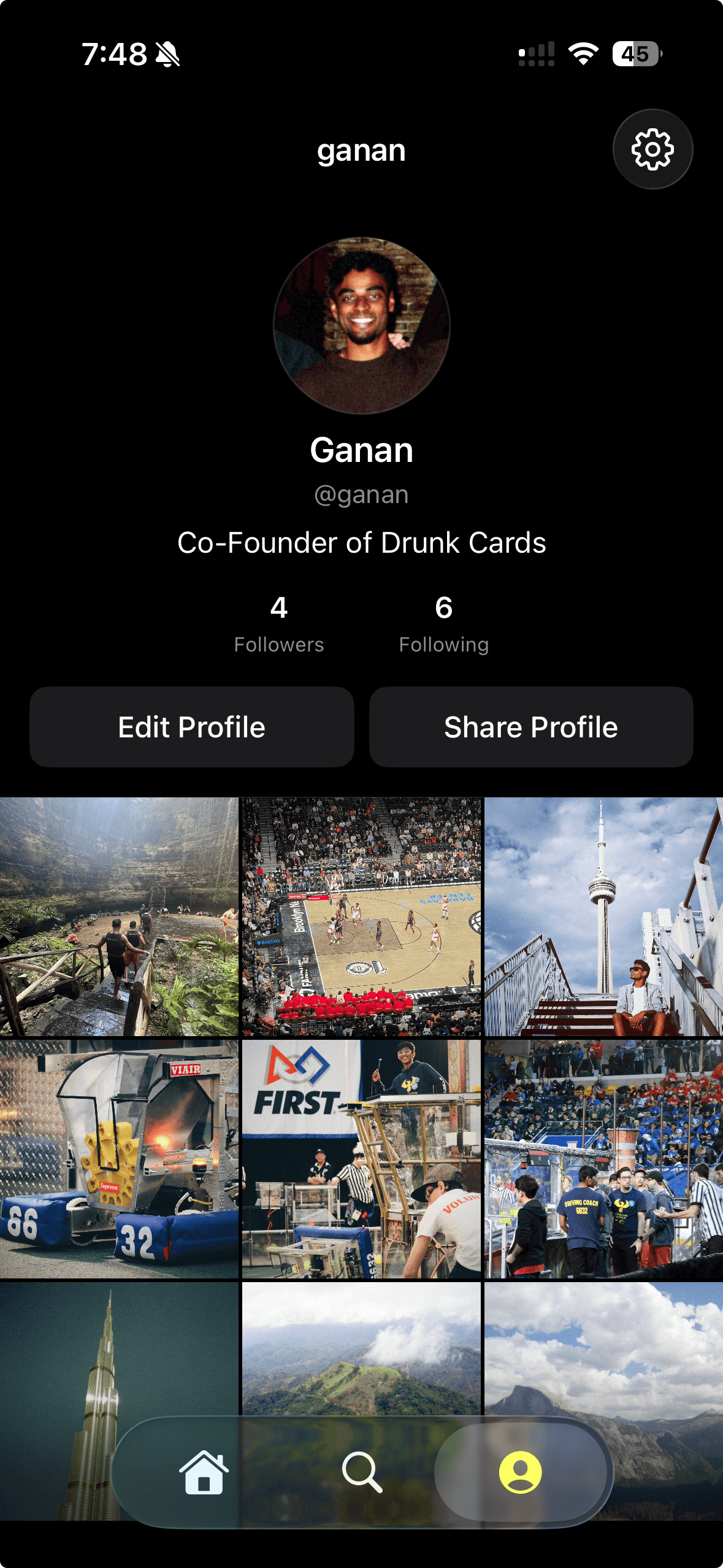Drunk Cards explore feed showing trending decks